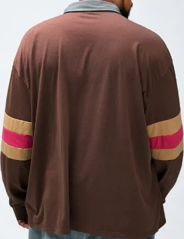 Bluza SHEIN Plus Size Men, maro Maro
