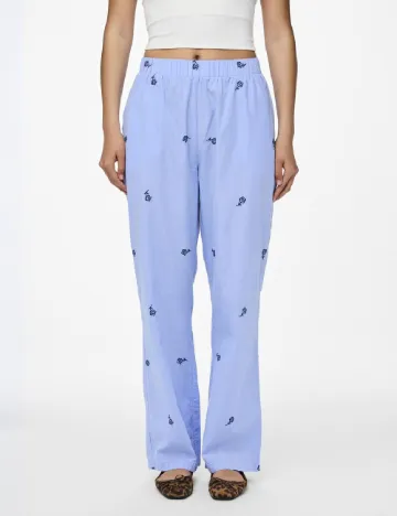 Pantaloni Pieces, albastru