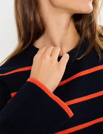 Pulover Pieces, bleumarin inchis