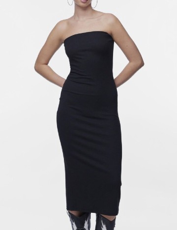 Rochie medie Pieces, negru