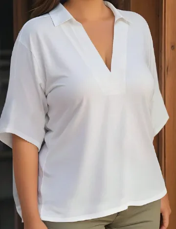 Bluza SHEIN CURVE, alb