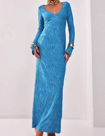 Rochie lunga Musera, albastru
