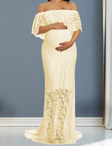 Rochie lunga SHEIN Maternity, galben
