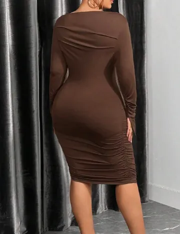 Rochie scurta SHEIN CURVE, maro