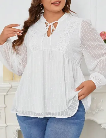 Bluza SHEIN CURVE, alb