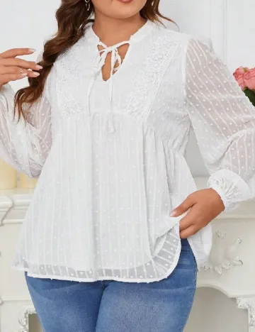 Bluza SHEIN CURVE, alb