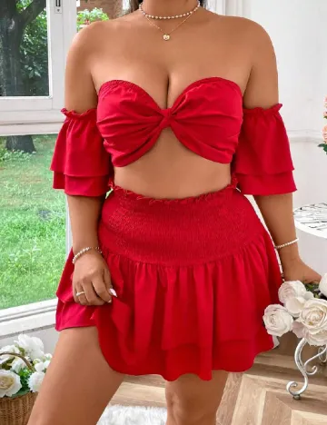 Compleu SHEIN CURVE, rosu