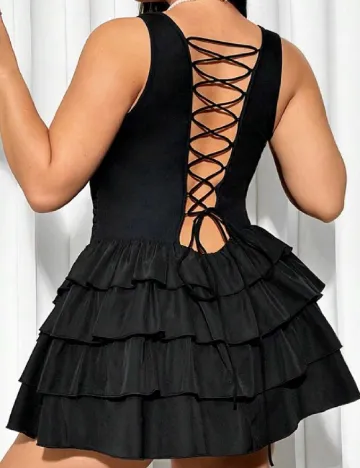 Rochie scurta Plus Size SHEIN CURVE, negru