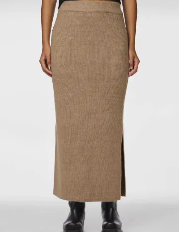 Fusta Pieces Plus Size, maro