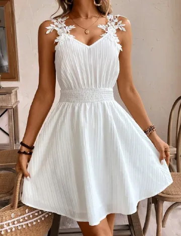 Rochie scurta SHEIN, alb Alb