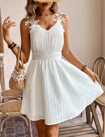 Rochie scurta SHEIN, alb Alb
