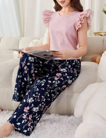 Pijama Shein Kids, roz/albastru