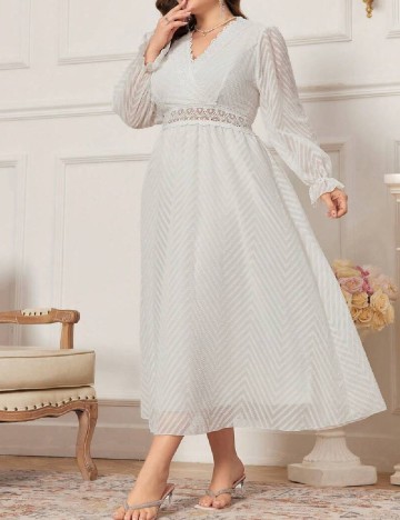 Rochie medie SHEIN CURVE, alb