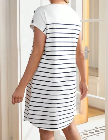 Rochie scurta SHEIN Maternity, alb