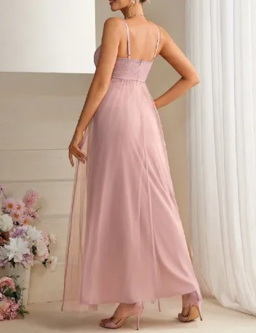 Rochie lunga SHEIN, roz pudra