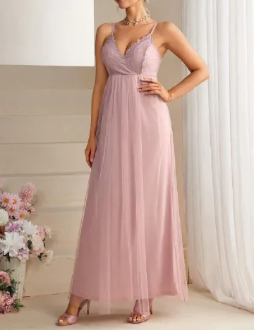 Rochie lunga SHEIN, roz pudra