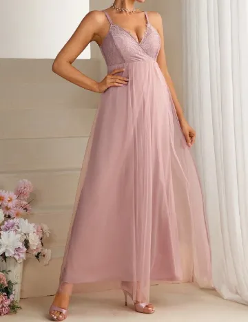Rochie lunga SHEIN, roz pudra