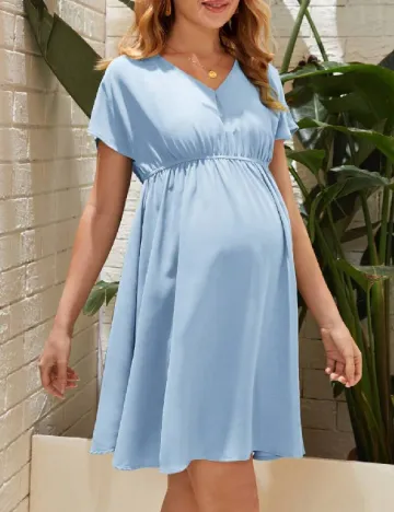 Rochie scurta SHEIN Maternity, bleu