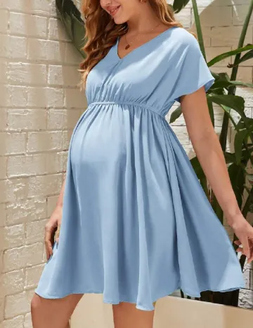 Rochie scurta SHEIN Maternity, bleu