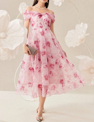 Rochie medie SHEIN, roz