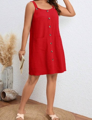 Rochie scurta SHEIN CURVE, rosu