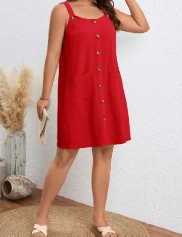 Rochie scurta SHEIN CURVE, rosu