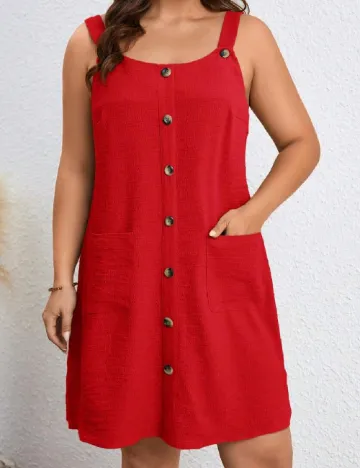 Rochie scurta SHEIN CURVE, rosu