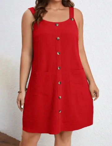 Rochie scurta SHEIN CURVE, rosu