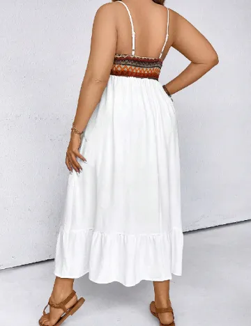 Rochie lunga SHEIN CURVE, alb