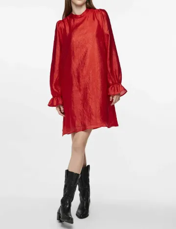 Rochie scurta Pieces, rosu