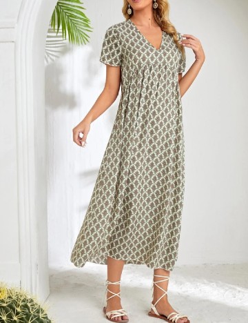 Rochie lunga Emery Rose, verde
