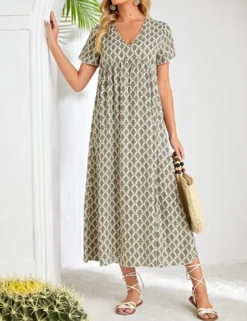 Rochie lunga Emery Rose, verde Verde