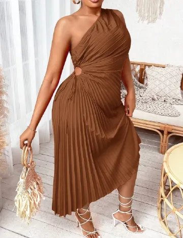 Rochie medie SHEIN CURVE, maro