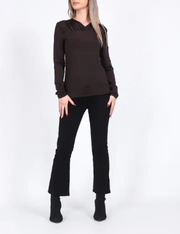 Bluza Vero Moda, maro inchis