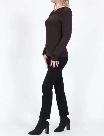 Bluza Vero Moda, maro inchis