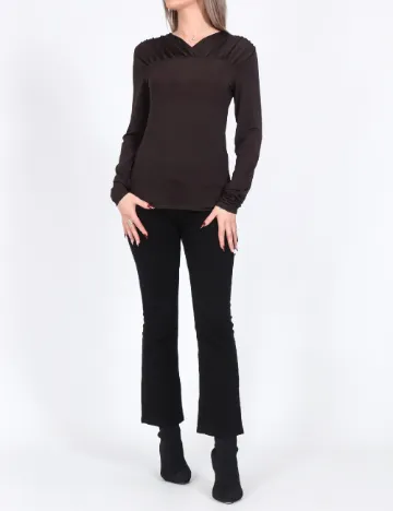 Bluza Vero Moda, maro inchis