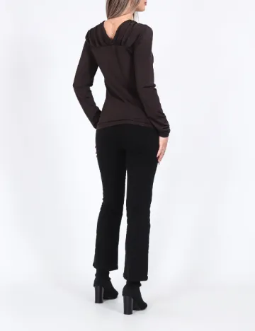 Bluza Vero Moda, maro inchis