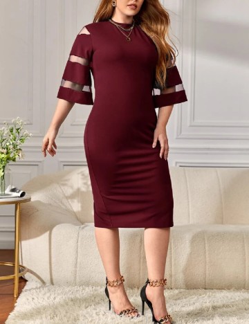 Rochie medie SHEIN CURVE, rosu