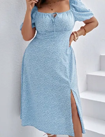 Rochie medie SHEIN CURVE, albastru