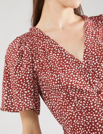 Rochie scurta Vero Moda, maro