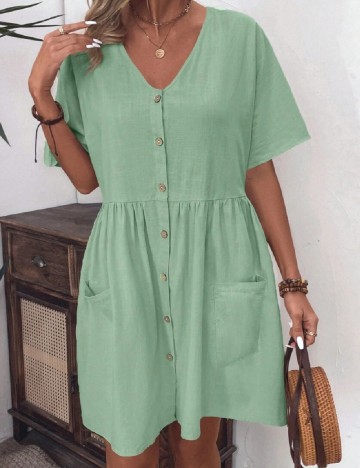 Rochie scurta SHEIN, verde