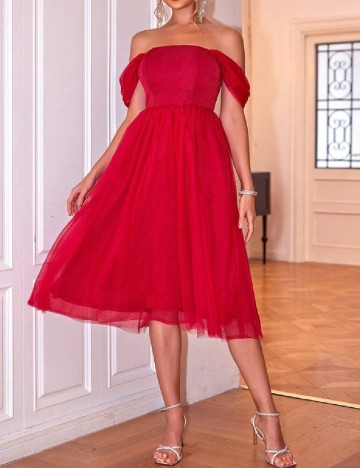 Rochie medie SHEIN, rosu