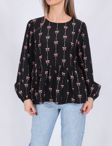Bluza Pieces, negru