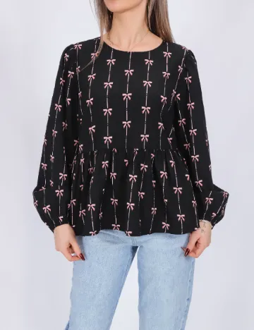 Bluza Pieces, negru