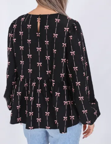 Bluza Pieces, negru