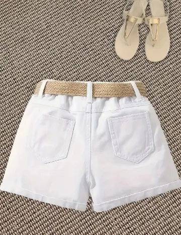 Pantaloni scurti Shein Kids, alb