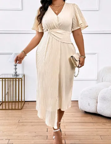 Rochie medie SHEIN CURVE, crem