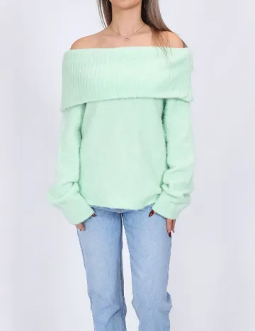 Pulover Pieces, verde