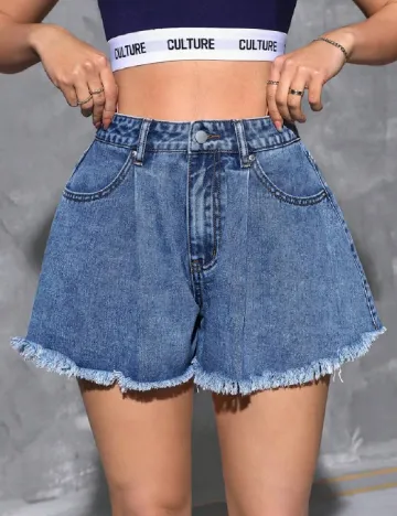 Pantaloni scurti SHEIN, albastru