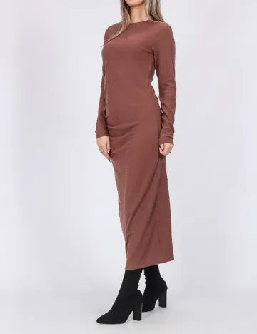 Rochie lunga Pieces, maro